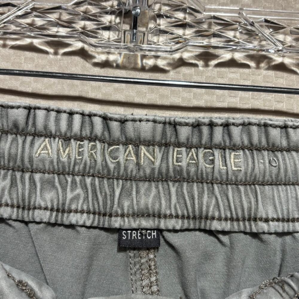 American Eagle Women's Size 6 Gray Green Stretch Utility Jogger Pants Drawstring - Picture 3 of 10